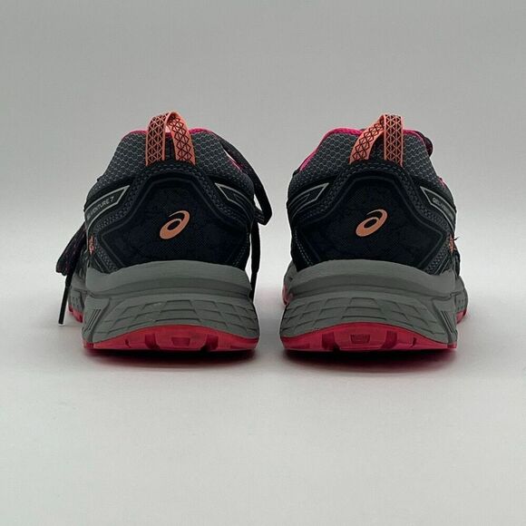 ASICS Womens Running Shoes 6.5 Black Pink Gel-Venture 7 Trail Arhletic Sneakers - Picture 5 of 15